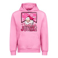 Fuchsia Pink pink Christmas junkie Santa Claus Urban Hoodie - Jasminsmagicworld