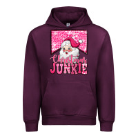 Mauve Wine pink Christmas junkie Santa Claus Urban Hoodie - Jasminsmagicworld