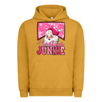 Pigment Peanut Butter pink Christmas junkie Santa Claus Urban Hoodie - Jasminsmagicworld