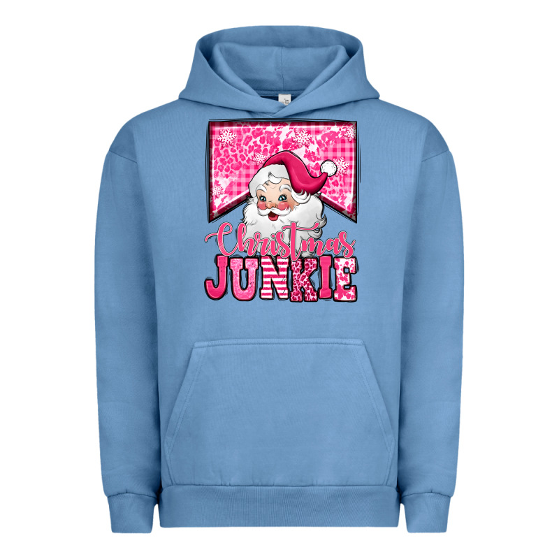Pink Christmas Junkie Santa Claus Urban Hoodie by Jasminsmagicworld | Teevron