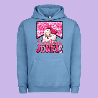 Pink Christmas Junkie Santa Claus Urban Hoodie Designed By Jasminsmagicworld