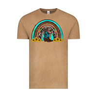 Vintage Camel western cowboy boots sunflowers rainbow Vintage Tee - RanaPortraitStore