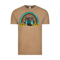 Vintage Coffee western cowboy boots sunflowers rainbow Vintage Tee - RanaPortraitStore