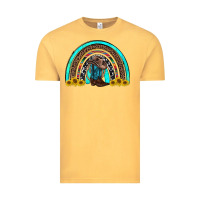 Vintage Mustard western cowboy boots sunflowers rainbow Vintage Tee - RanaPortraitStore