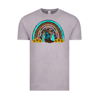 Vintage Zinc western cowboy boots sunflowers rainbow Vintage Tee - RanaPortraitStore