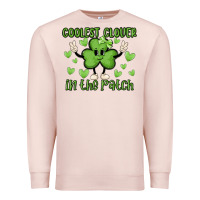 Pale Pink coolest clover to pinch Premium Sweatshirt - MaliasSmallBusiness