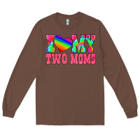 Chestnut i love my two moms Long Sleeve Tee - HRA Design Shop