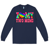 Navy i love my two moms Long Sleeve Tee - HRA Design Shop