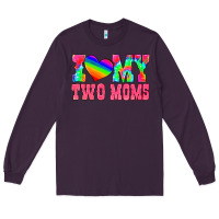Plum i love my two moms Long Sleeve Tee - HRA Design Shop