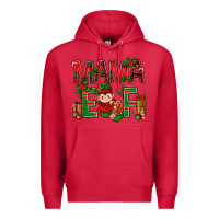 Cardinal Mama Elf with Gift Christmas Premium Hoodie - NancyCooperArtShop