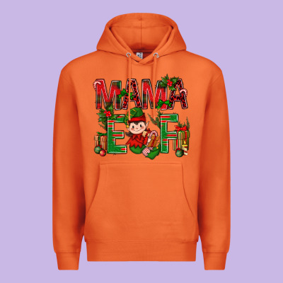 Mama Elf With Gift Christmas Premium Hoodie Designed By Nancycooperartshop