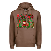 Chestnut Mama Elf with Gift Christmas Premium Hoodie - NancyCooperArtShop