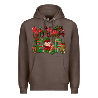 Coffee Mama Elf with Gift Christmas Premium Hoodie - NancyCooperArtShop