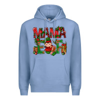 Colony Blue Mama Elf with Gift Christmas Premium Hoodie - NancyCooperArtShop