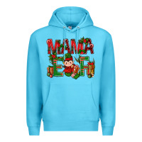 Ocean Blue Mama Elf with Gift Christmas Premium Hoodie - NancyCooperArtShop