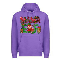 Purple Mama Elf with Gift Christmas Premium Hoodie - NancyCooperArtShop