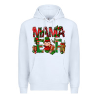 White Mama Elf with Gift Christmas Premium Hoodie - NancyCooperArtShop