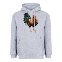 Heather Grey American Game Rooster Heavyweight Hoodie - LillyAllenDesigns