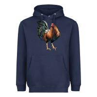 Navy American Game Rooster Heavyweight Hoodie - LillyAllenDesigns