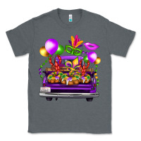 Charcoal Heather mardi gras farm truck Classic Tee - FaDigitalArtStudio