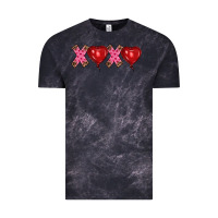 Cloud Black valentine's day xoxo heart balloon Vintage Tee - RanaPortraitStore
