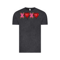 Vintage Black valentine's day xoxo heart balloon Vintage Tee - RanaPortraitStore