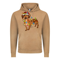Dachshund Christmas Lights Vintage Hoodie | Teevron