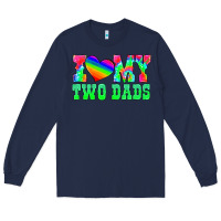 Navy i love my two dads Long Sleeve Tee - HRA Design Shop