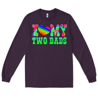 Plum i love my two dads Long Sleeve Tee - HRA Design Shop