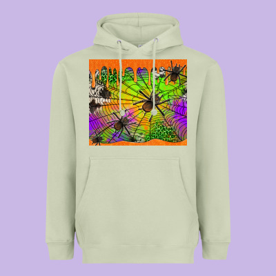 Spiders Halloween Tumbler Heavyweight Hoodie Designed By Jasminsmagicworld