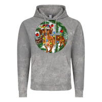 Cloud Rock Dachshund Christmas Tree Vintage Hoodie - RanaPortraitStore