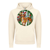 Vintage Artic Dachshund Christmas Tree Vintage Hoodie - RanaPortraitStore
