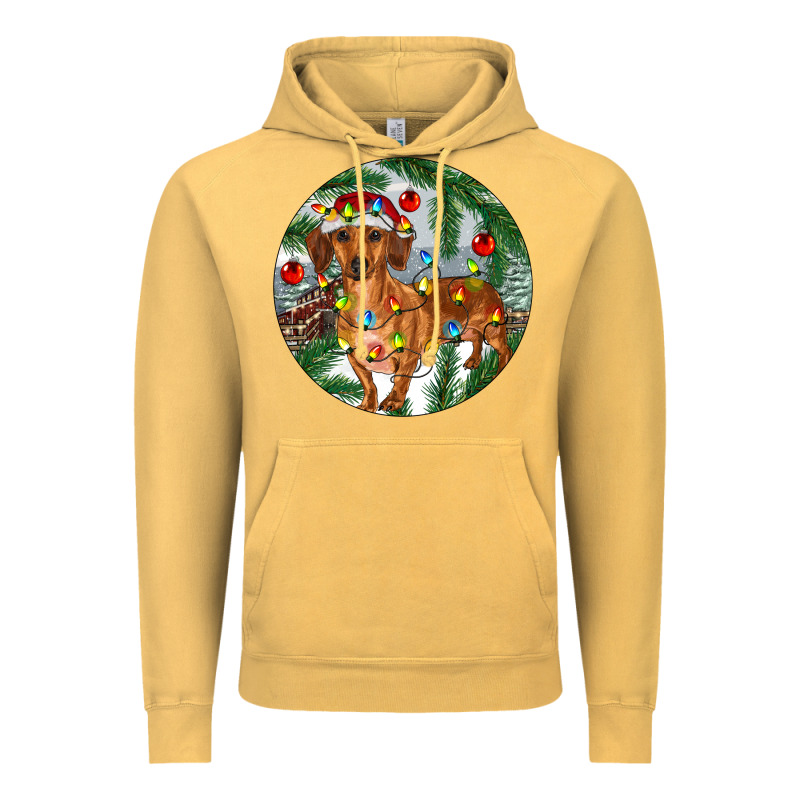 Dachshund Christmas Tree Vintage Hoodie by RanaPortraitStore | Teevron