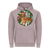 Vintage Zinc Dachshund Christmas Tree Vintage Hoodie - RanaPortraitStore