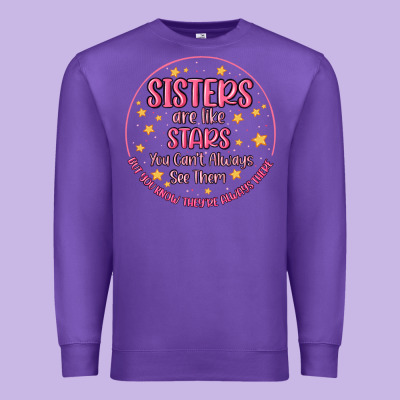 Sisters Are Like Stars You Can't Always See Them Premium Sweatshirt Designed By Maliassmallbusiness