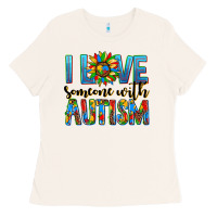 Bone ı love someone with autism Ladies Tee - AdoDesignShop
