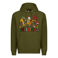 Army Green I Dig Christmas Premium Hoodie - MaliasSmallBusiness