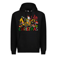 Black I Dig Christmas Premium Hoodie - MaliasSmallBusiness