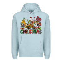 Blue Mist I Dig Christmas Premium Hoodie - MaliasSmallBusiness