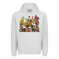Dove Grey I Dig Christmas Premium Hoodie - MaliasSmallBusiness