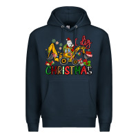 Navy I Dig Christmas Premium Hoodie - MaliasSmallBusiness
