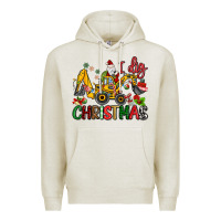 Oatmeal Heather I Dig Christmas Premium Hoodie - MaliasSmallBusiness