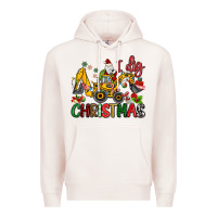Pale Pink I Dig Christmas Premium Hoodie - MaliasSmallBusiness