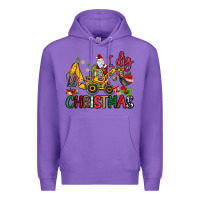 Purple I Dig Christmas Premium Hoodie - MaliasSmallBusiness