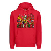 Red I Dig Christmas Premium Hoodie - MaliasSmallBusiness