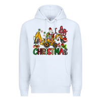 White I Dig Christmas Premium Hoodie - MaliasSmallBusiness