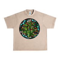 French Oak Christmas Santa Claus round Urban Heavy Tee - RanaPortraitStore