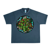 Midnight Navy Christmas Santa Claus round Urban Heavy Tee - RanaPortraitStore