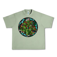 Oil Green Christmas Santa Claus round Urban Heavy Tee - RanaPortraitStore