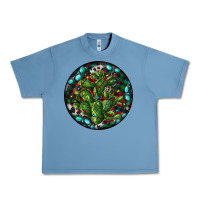 Pebble Blue Christmas Santa Claus round Urban Heavy Tee - RanaPortraitStore